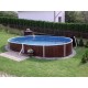  BLU LINE 24X12FT OVAL WOODEN EFFECT SWIMMING POOL KIT