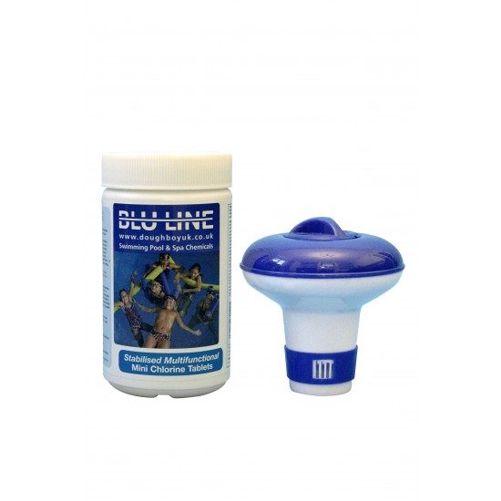 BLU LINE SMALL DISPENSER WITH 50 ULTIMATE CHLORINE TABLETS 20G