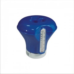 BLU LINE LARGE FLOATING CHLORINE DISPENSER WITH THERMOMETER