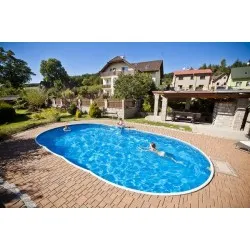  BLU LINE 30X15FT OVAL WOODEN EFFECT HEATED SWIMMING POOL KIT