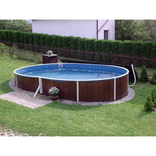  BLU LINE 18X12FT OVAL WOODEN EFFECT SWIMMING POOL KIT