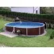  BLU LINE 18X12FT OVAL WOODEN EFFECT SWIMMING POOL KIT