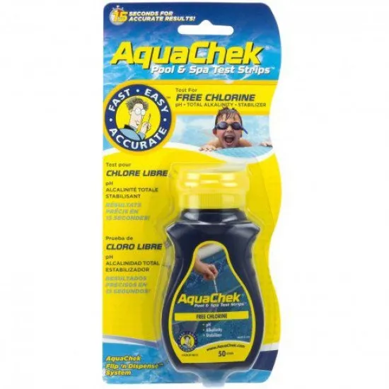 AQUACHEK YELLOW CHLORINE TEST STRIPS 