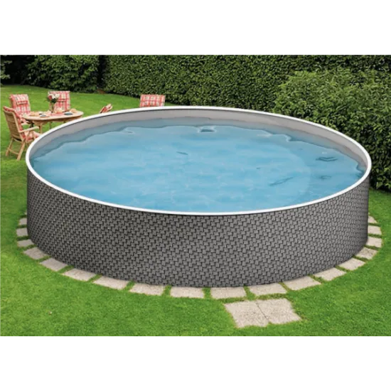  BLU LINE 12FT ROUND RATTAN EFFECT SWIMMING POOL KIT